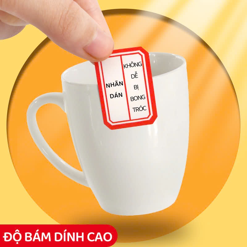 50 Tờ Tem Nhãn Dán Ghi Tên Chống Nước - Giúp Quản Lý Đồ Vật Tiện Lợi, Nhiều Màu Sắc và Kích Thước