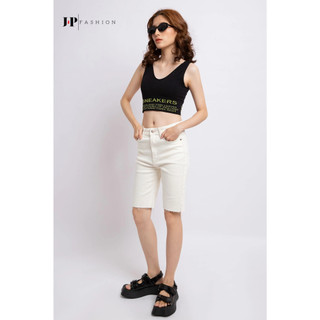 Quần Short Jean JP FASHION Vải Co Dãn Ôm Chân, Quần Jean Ngố Cạp Cao Phong Cách Năng Động 10407791