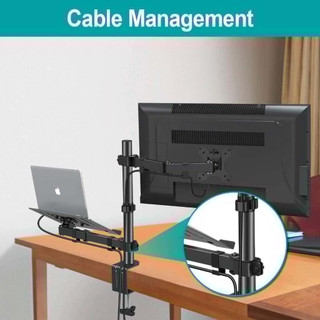 EZ4 M074 - Gía Treo 2 Màn Hình/ Gía Đỡ Màn Hình Máy Tính [17-32inch] - Kèm Gía Đỡ LapTop/MacBook [10-17inch]