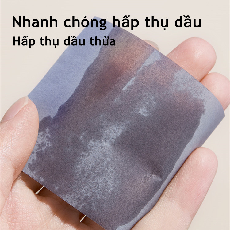 Gecomo Giấy Thấm Dầu Than Tre Hoạt Tính Kèm Gương Trang Điểm Lâu Trôi