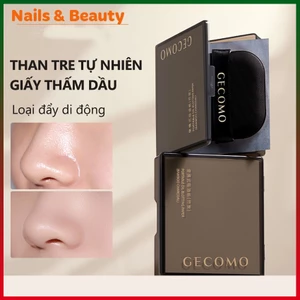 Gecomo Giấy Thấm Dầu Than Tre Hoạt Tính Kèm Gương Trang Điểm Lâu Trôi