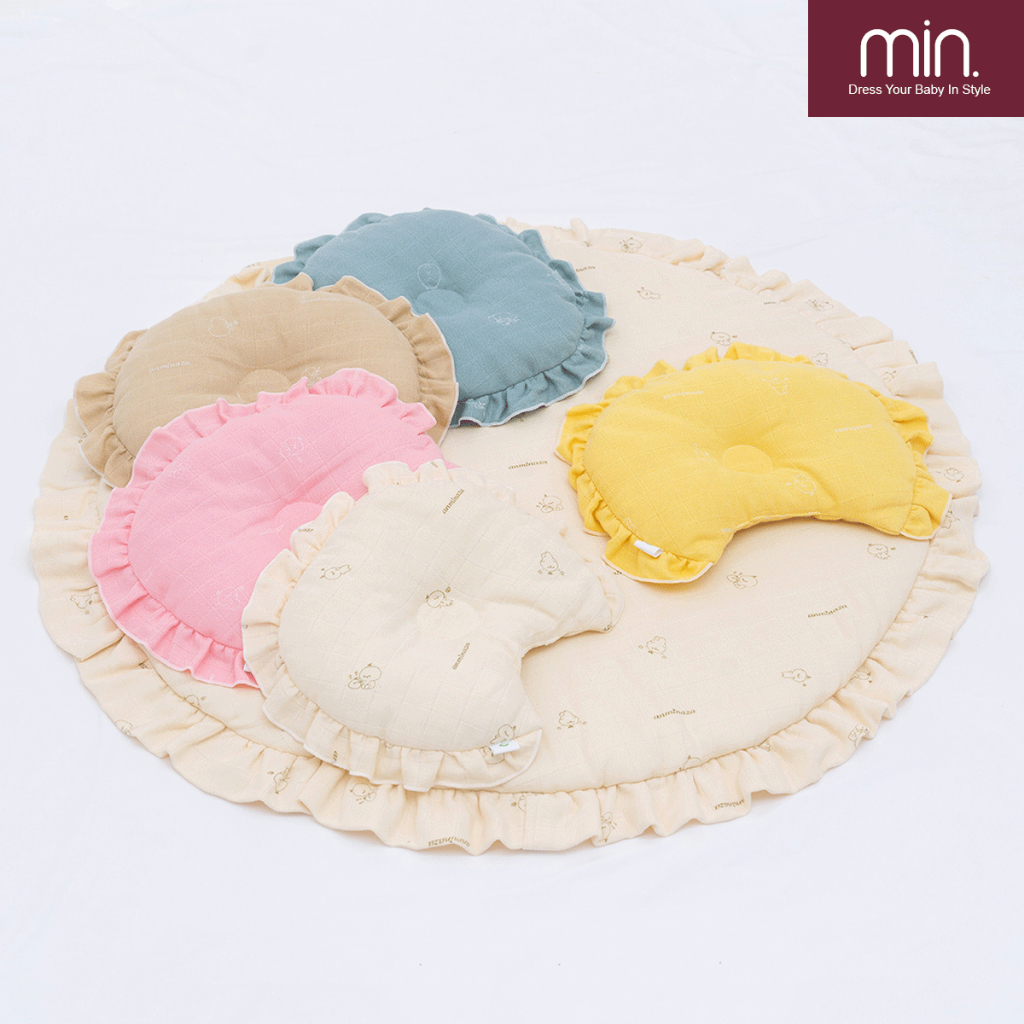 Gối Đầu Cho Bé Anminaza Vải Sợi Tre - Bông Microfiber Cao Cấp - Hàng Chính Hãng APK0019,APK0020