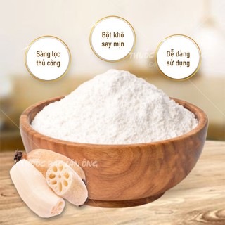 Bột củ sen 100g, nguyên chất, thơm mịn, bột ngũ cốc nhà làm, thơm ngon - Lãn Ông