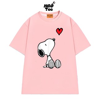Áo Thun Hoạt Hình Vui Nhộn Snoopy Peanuts NGỐ TEE Form Unisex Rộng Rãi Thoáng Mát