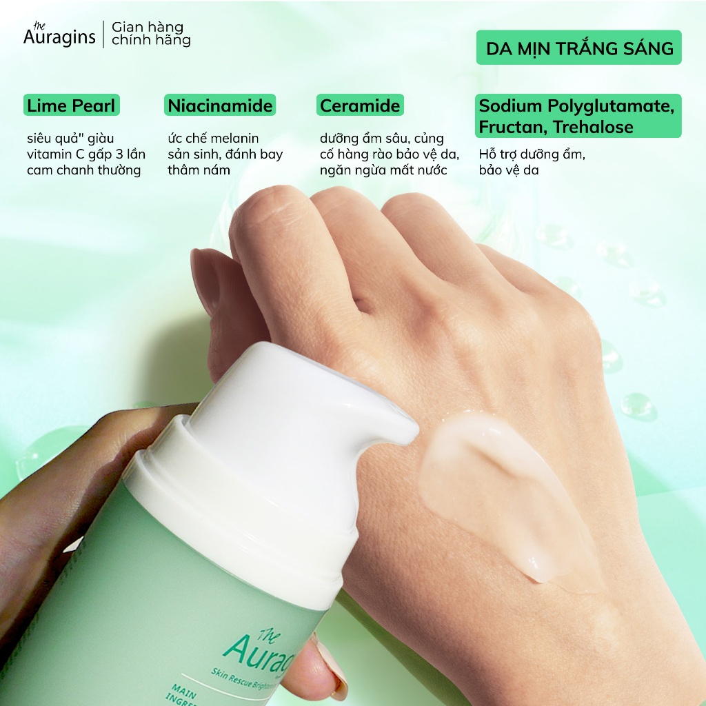 Ảnh Gel dưỡng ẩm ngừa mụn, giảm thâm The Auragins Skin Gel Cream 100ml 3