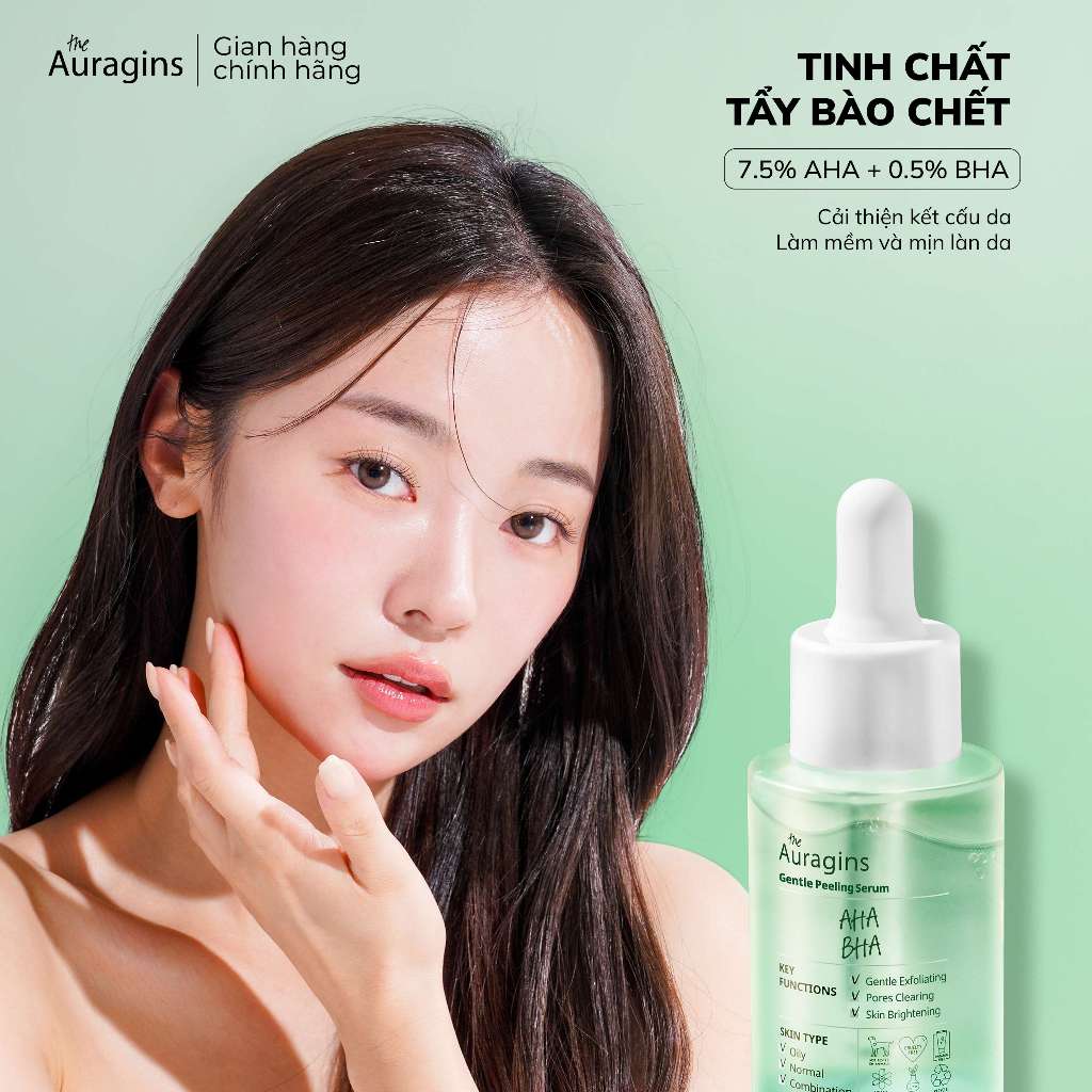 Ảnh Tinh Chất Tẩy Tế Bào Chết The Auragins 7.5% AHA + 0.5% BHA Gentle Peeling 1
