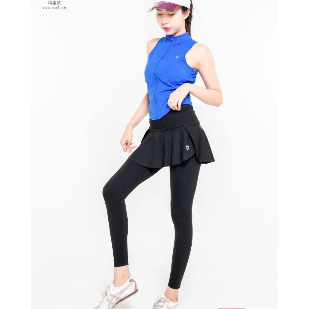 Quần Leging thể thao nữ, Quần kèm váy 2 trong 1 chơi  Pickleball, tennis, golf.... HÀng QC cao cấp