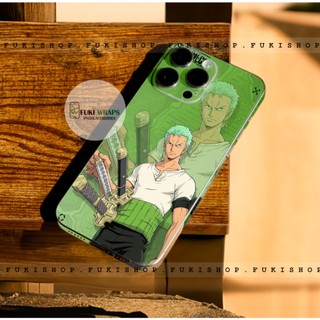 Miếng dán Skin Mặt lưng Sau full viền Zoro Dành Cho 16 pro max 15 pro max 14 pro max 13 pro max 12 pro max 11 pro max