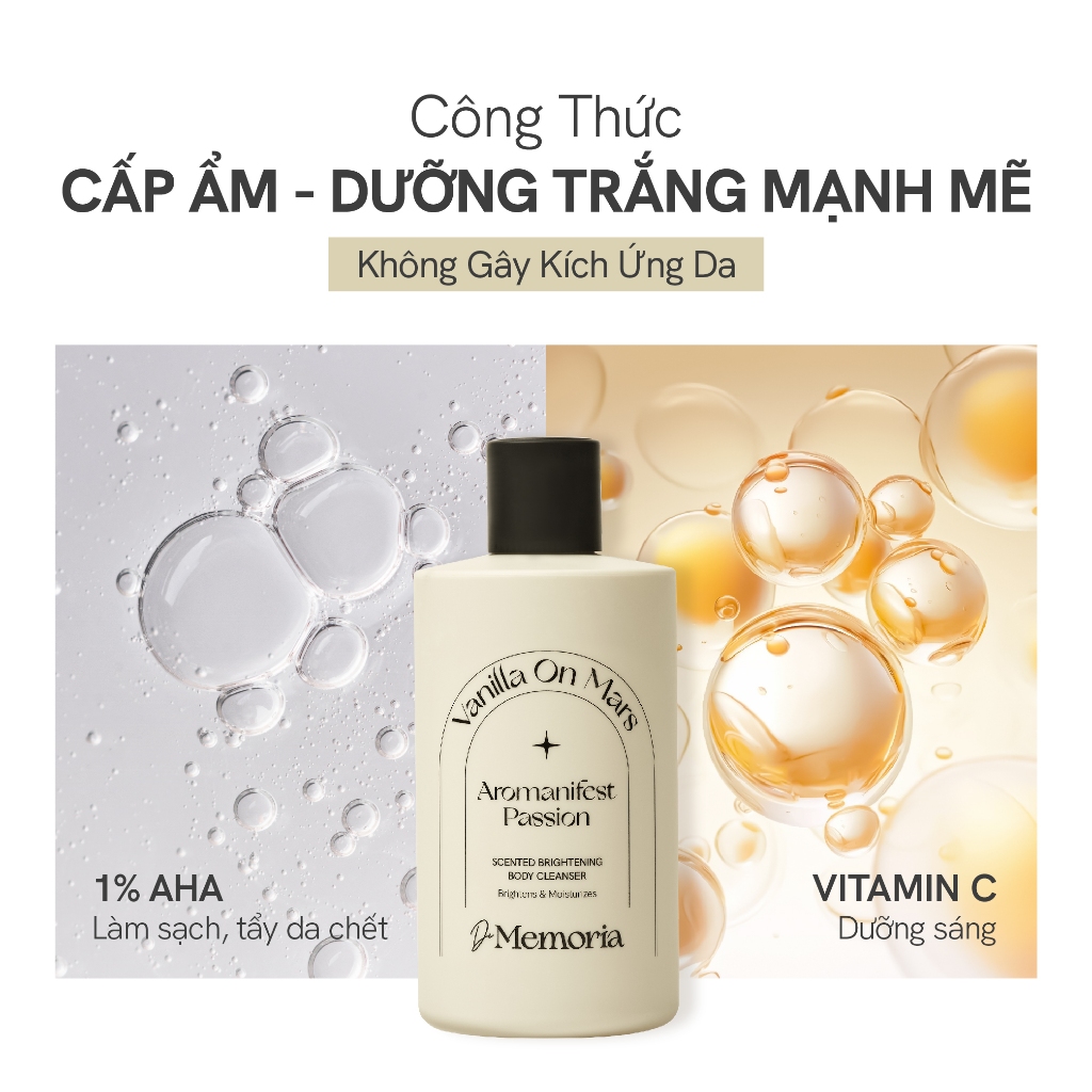 Ảnh Sữa Tắm Trắng Da Hương Nước Hoa Thư Giãn De Memoria Scented Brightening B​ody Cleanser 300ml 3