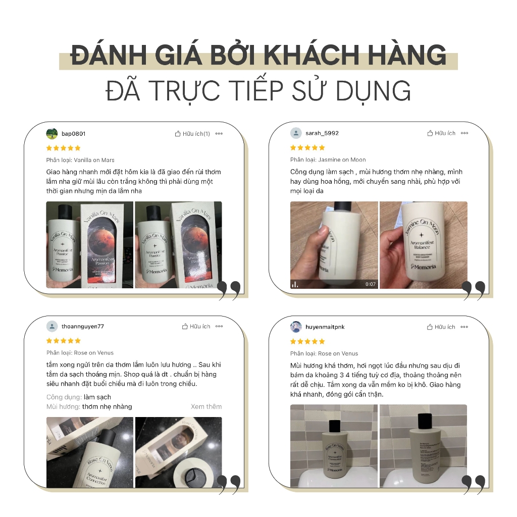 Ảnh Sữa Tắm Trắng Da Hương Nước Hoa Thư Giãn De Memoria Scented Brightening B​ody Cleanser 300ml 4