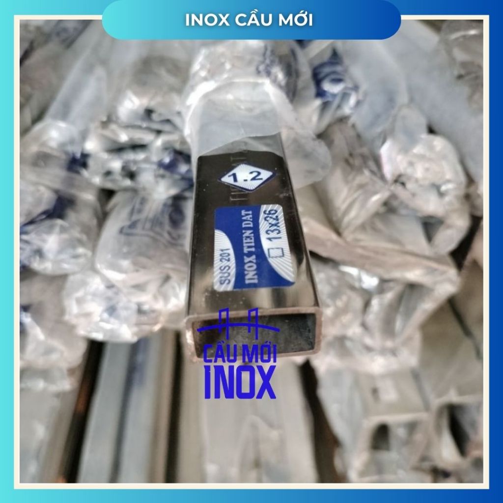 Hộp inox chữ nhật 304, kích thước 10x40mm, dày 1.0mm/1.2mm, dài 0.5m/1m/1m2/1m5, chất lượng nhà máy