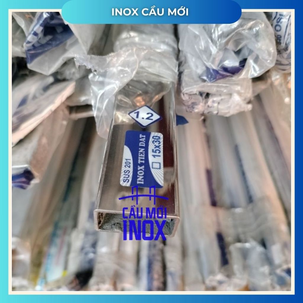 Hộp inox chữ nhật 304, kích thước 10x40mm, dày 1.0mm/1.2mm, dài 0.5m/1m/1m2/1m5, chất lượng nhà máy