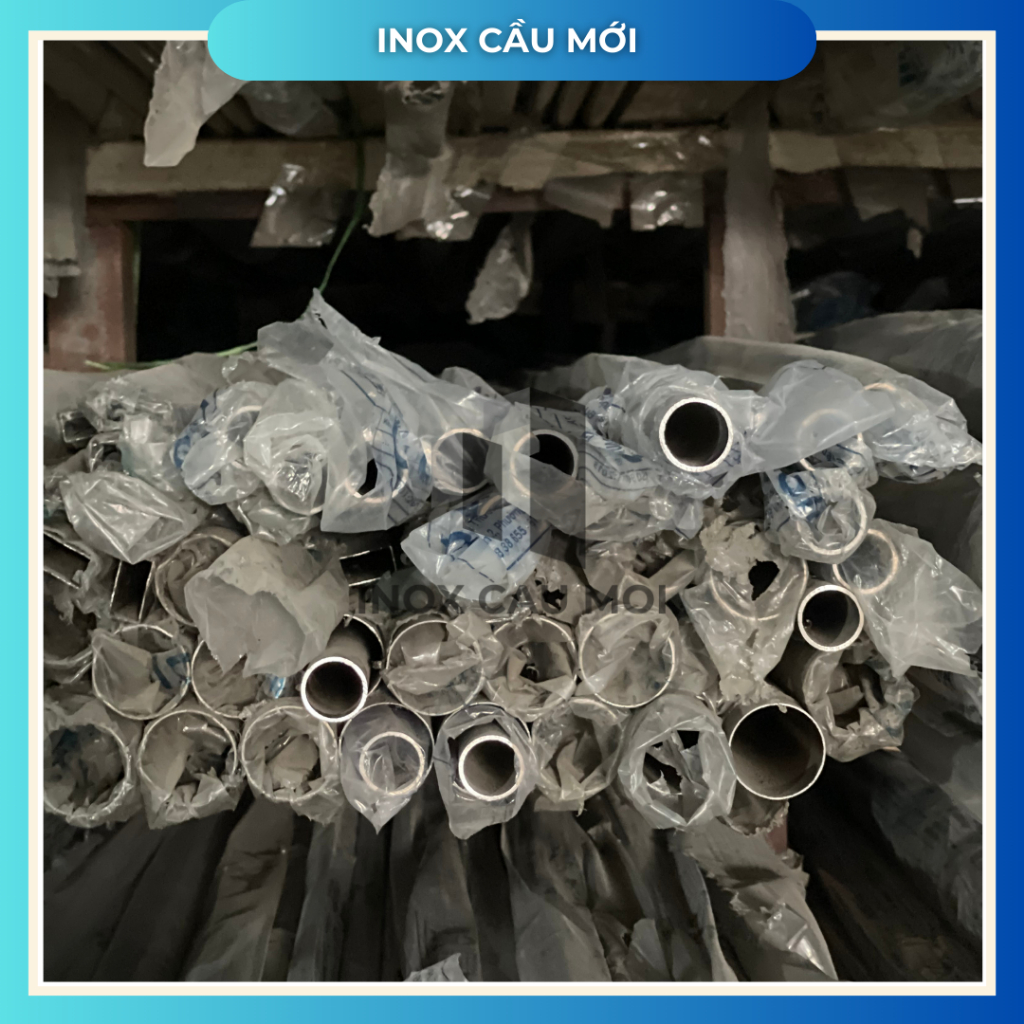 Ống Inox Tròn 304 phi 19.1 mm, Độ dày 1.2 mm/1.5 mm, Dài 1m/1m2/1m5