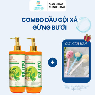 Combo Dầu Gội Xả Hamyy Skin Ngải Cứu Bưởi Gừng Giảm Rụng Tóc, Sạch Gàu, Hỗ Trợ Mọc Tóc, Dưỡng Tóc Chắc Khỏe