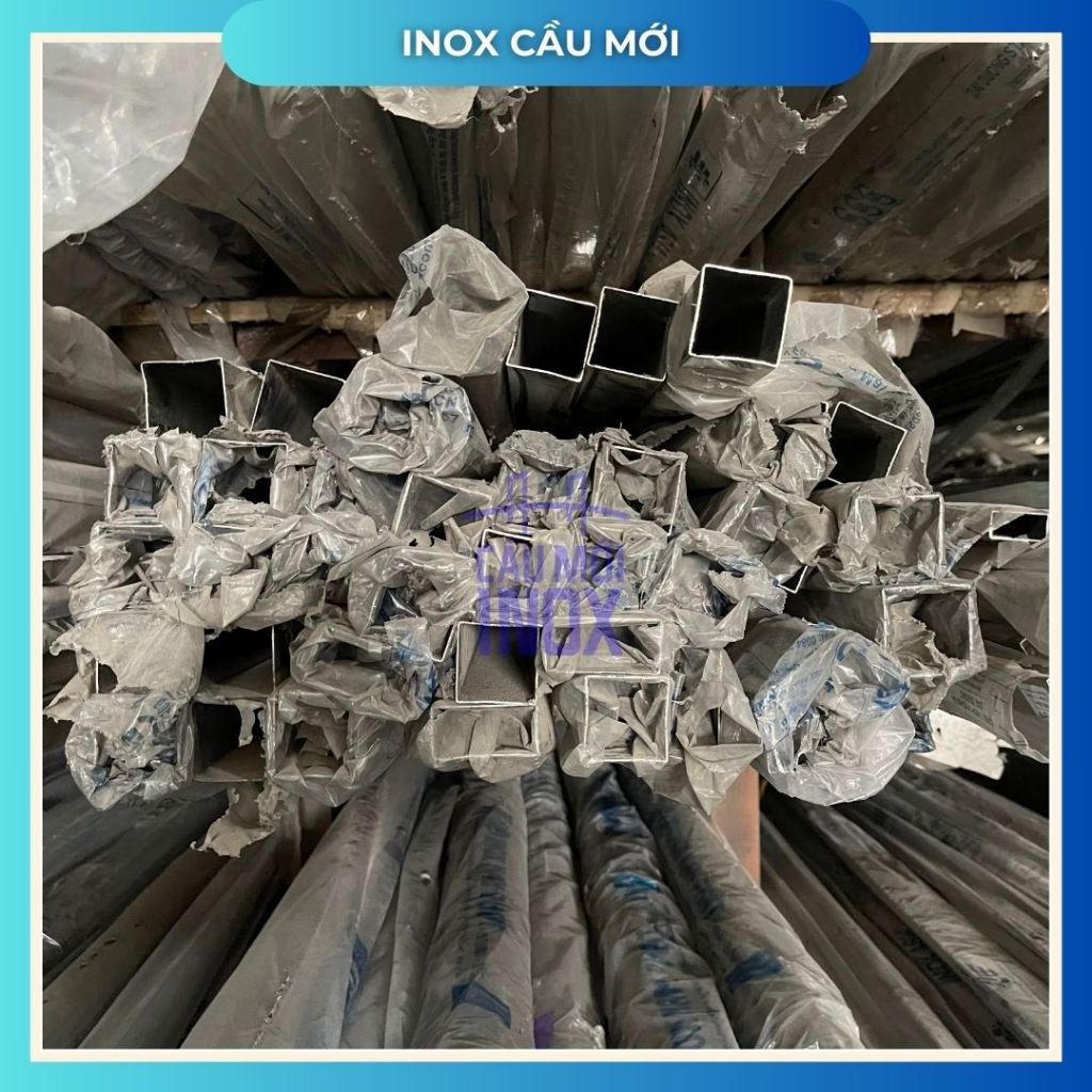 Hộp inox vuông 304, kích thước 15x15mm, Độ dày 1.0mm/1.2 mm, Dài 1m/1m2/1m5, chất lượng nhà máy