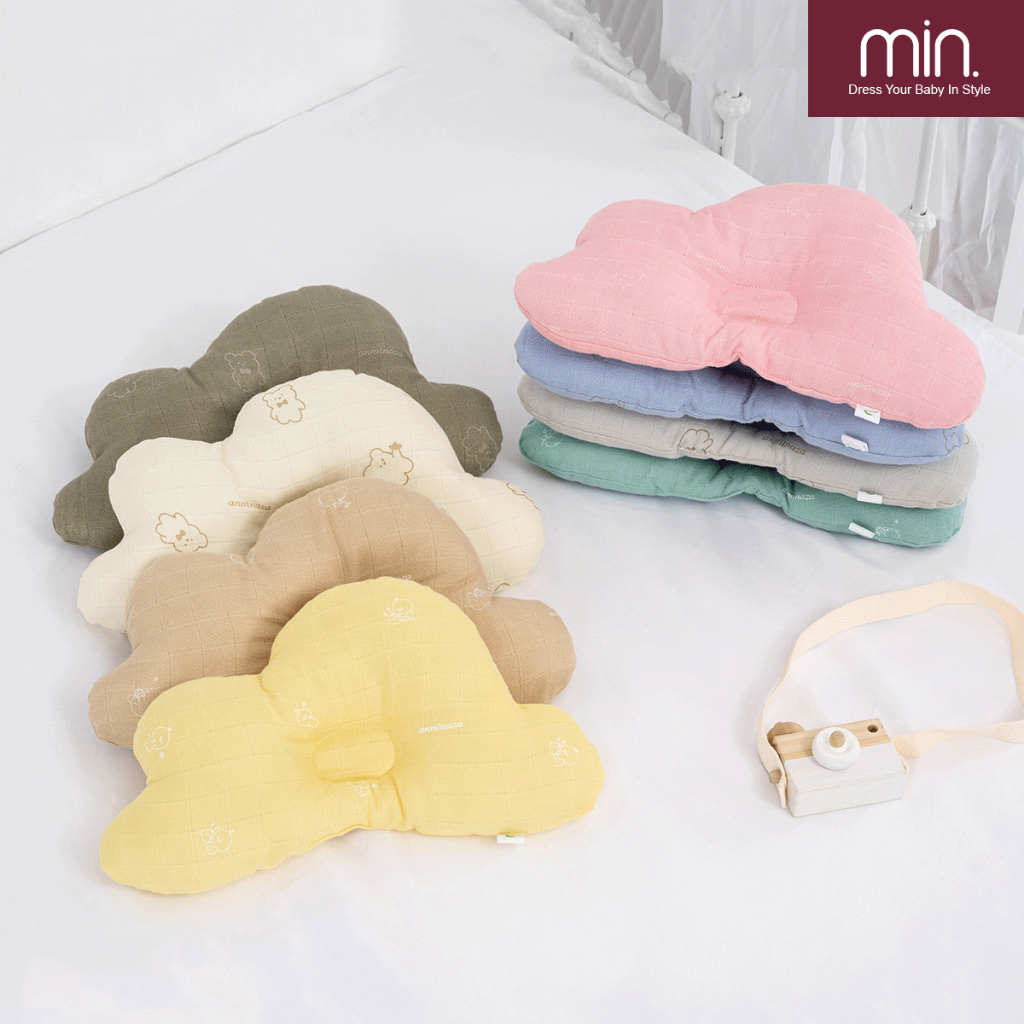 Bộ Sưu Tập Gối Đầu Cho Bé Anminaza Hình Nghộ Nghĩnh Chất Vải Sợi Tre Lành Tính  - Bông Microfiber Mềm Mại