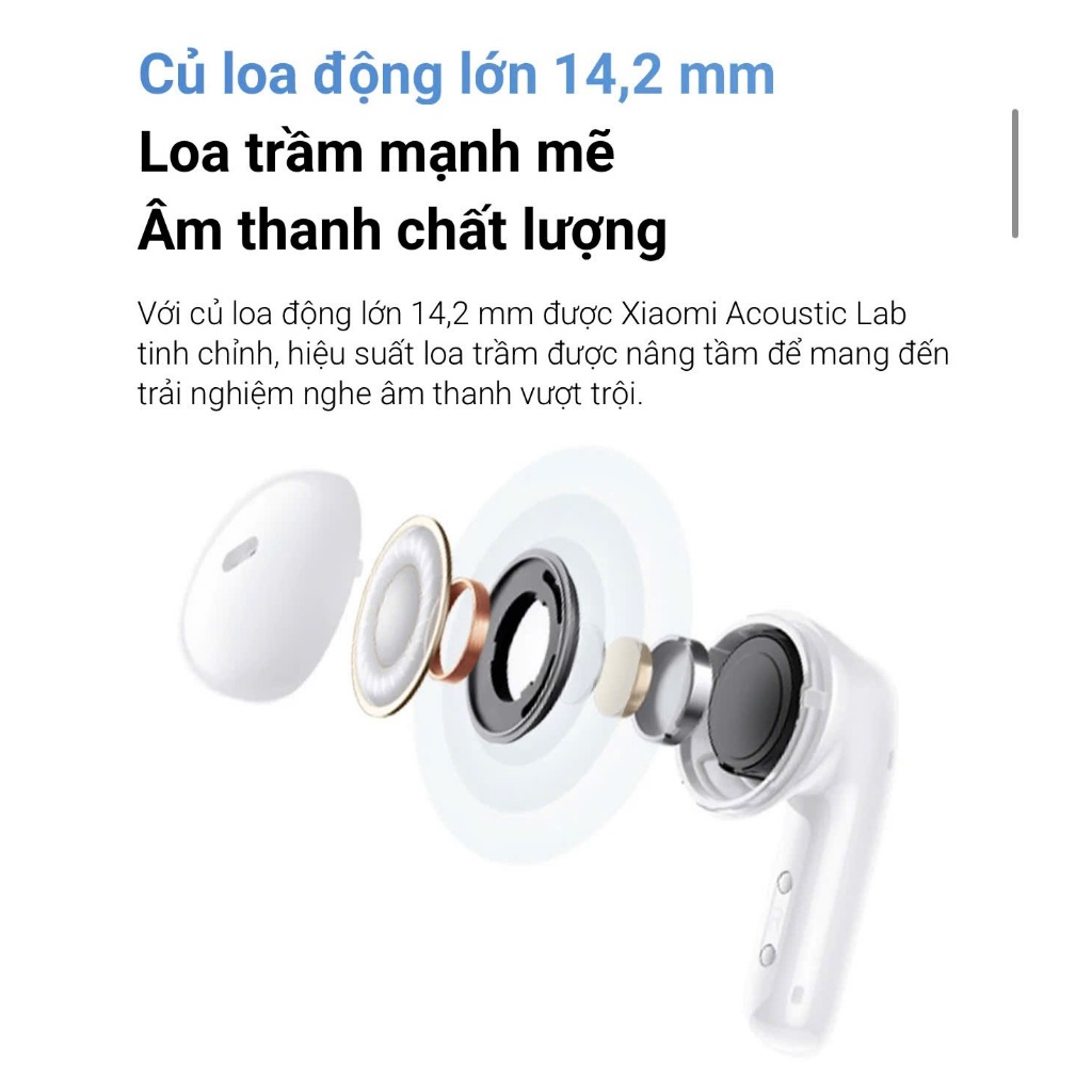 Ảnh Tai Nghe Bluetooth Xiaomi Redmi Buds 6 Active / Giảm Tiếng Ồn / Pin 30h /  Bảo Hành 12Tháng (Không kèm sạc) 4