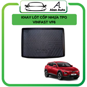 Lót cốp nhựa xe Vinfast VF6, Khay lót côp nhựa chống nước, nhựa dẻo TPO bền bỉ