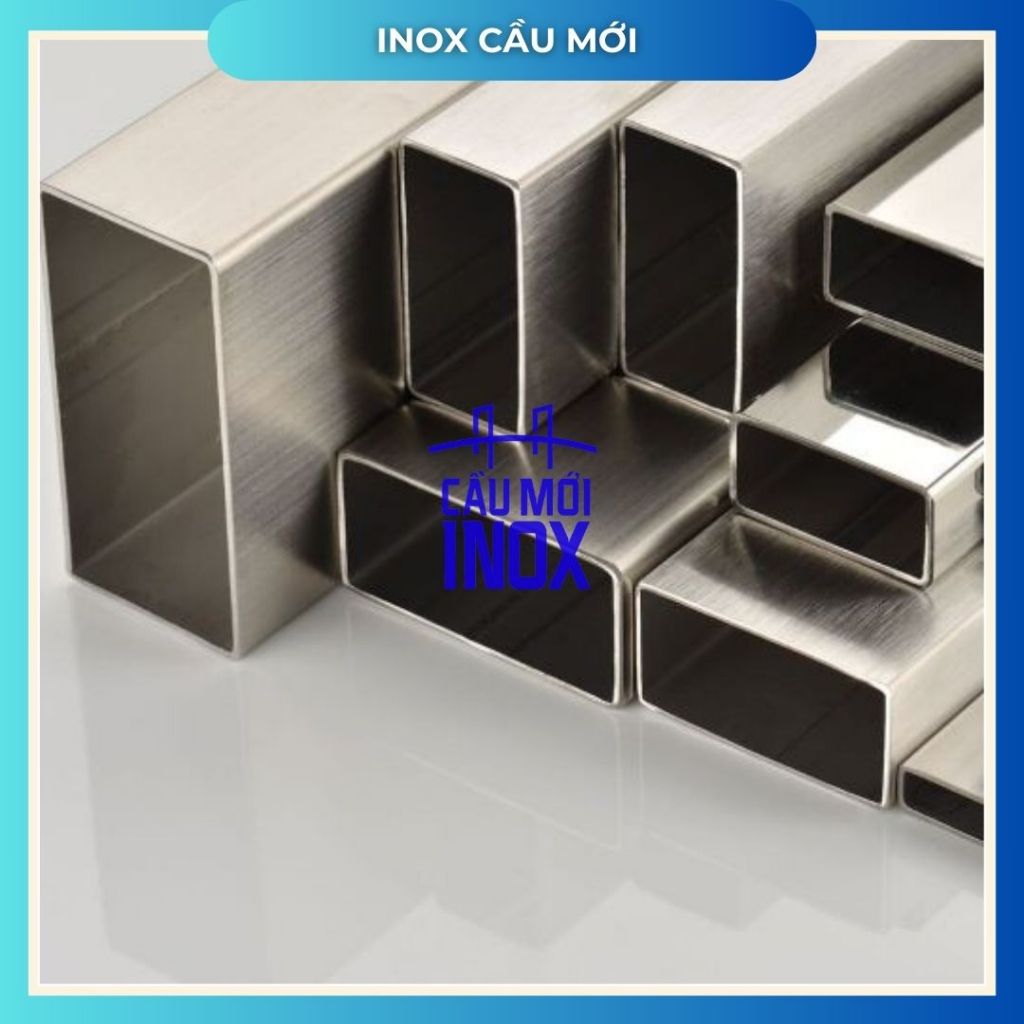 Hộp inox chữ nhật 304 20x40, độ dày 1.0mm/1.2 mm/1.5mm (dài 0.5m/1m/1m2/1m5), chất lượng nhà máy