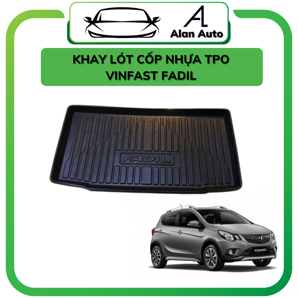 Lót cốp nhựa xe Vinfast Fadil 2019-2023 , nhựa TPO dẻo chống nước, đàn hồi cực tốt