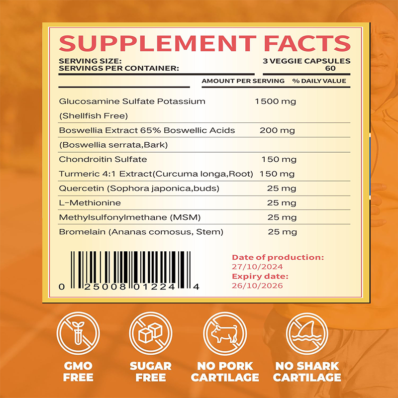 Glucosamine Tăng cường bôi trơn khớp Bảo vệ sức khỏe sụn khớp và tăng cường khả năng vận động