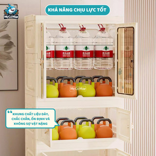 Tủ Quần Áo Gấp Gọn Cho Bé Có Ngăn Treo, Tủ Nhựa Đựng Quần Áo Chất Liệu Nhựa PP Không Mùi, An Toàn Cho Bé - HC08