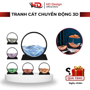 Tranh Cát Chảy Lún Chuyển Động 3D Để Bàn - Decor - Chất Liệu Thuỷ Tinh - Chính Hãng HD Design