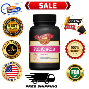 Axit folic Hỗ trợ sức khỏe não bộ và hệ thần kinh Tăng cường sản xuất hồng cầu 60 viên nang mềm