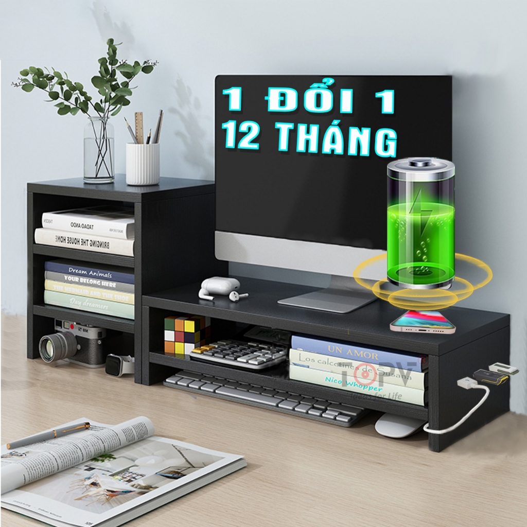 Kệ Gỗ Để Máy Tính - Hình ảnh thực tế