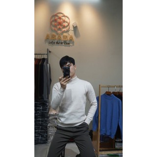 Áo len nam cổ lọ ABABA Menswear phong cách hàn quốc nhiều màu len mềm - M L XL XXL -LO-m9