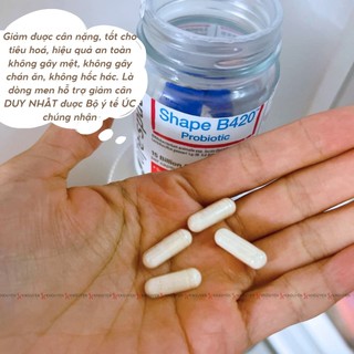 Men vi sinh hỗ trợ tiêu hóa và kiểm soát cân nặng 60 viên Life Space Shape B420 Probiotic