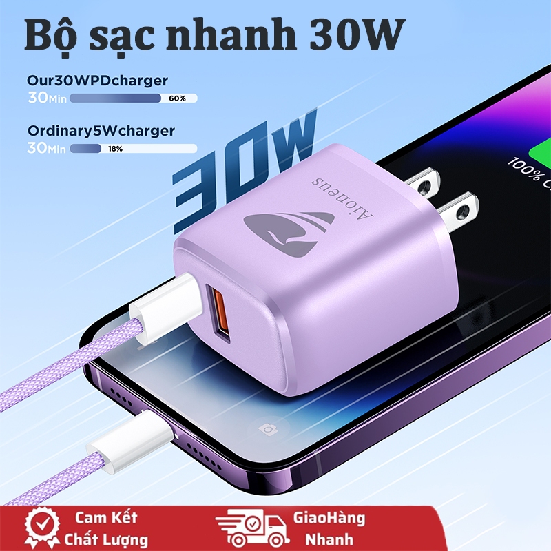 Bộ sạc nhanh 20W Củ 2 cổng nghệ chống quá tải nhiệt cho xs 12 11 13 14 15 16 pro max