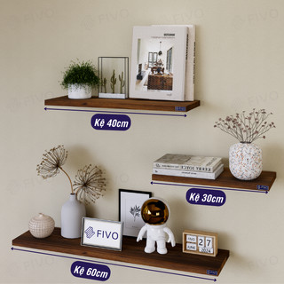 Kệ Sơn Nail Gỗ Treo Tường FB41 FIVO, Decor Sơn Móng Tay, Trưng Bày Sản Phẩm Spa, Tặng Kèm Đầy Đủ Phụ Kiện Lắp Ráp