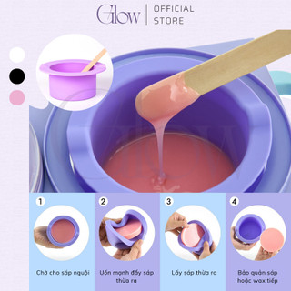 Combo Nồi Prowax 100 Thế Hệ Mới Có Lòng Silicon GLOWWAXING + 100Gr Sáp Cao Cấp Siêu Bám Lông-0707