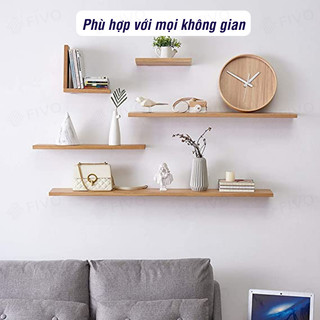 Kệ Sơn Nail Gỗ Treo Tường FB41 FIVO, Decor Sơn Móng Tay, Trưng Bày Sản Phẩm Spa, Tặng Kèm Đầy Đủ Phụ Kiện Lắp Ráp