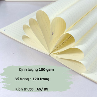 Vở còng nhựa 2 đầu BONZAI bìa trơn pastel size A5 B5 giấy Fort Nhật Bản 100GSM/120 Trang