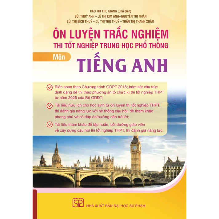 Ảnh Sách - Ôn luyện trắc nghiệm thi tốt nghiệp trung học phổ thông môn Tiếng Anh 4