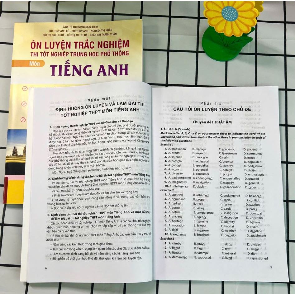 Ảnh Sách - Ôn luyện trắc nghiệm thi tốt nghiệp trung học phổ thông môn Tiếng Anh 2