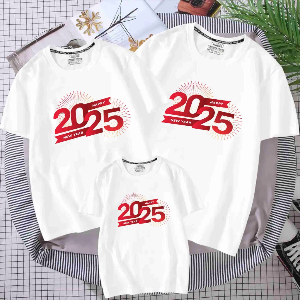 áo thun tết 2025 chất cotton mịn mát, áo tết gia đình 3/4/5 người, áo team nhóm tết cho đại gia đình | Shopee Việt Nam