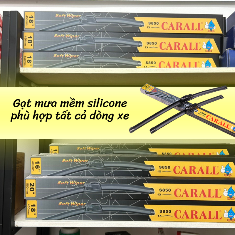 Cần gạt mưa Carall chính hãng Silicon không xương công nghệ Nhật Bản (1 ...