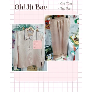 Bộ pijama lụa dài (sẵn)