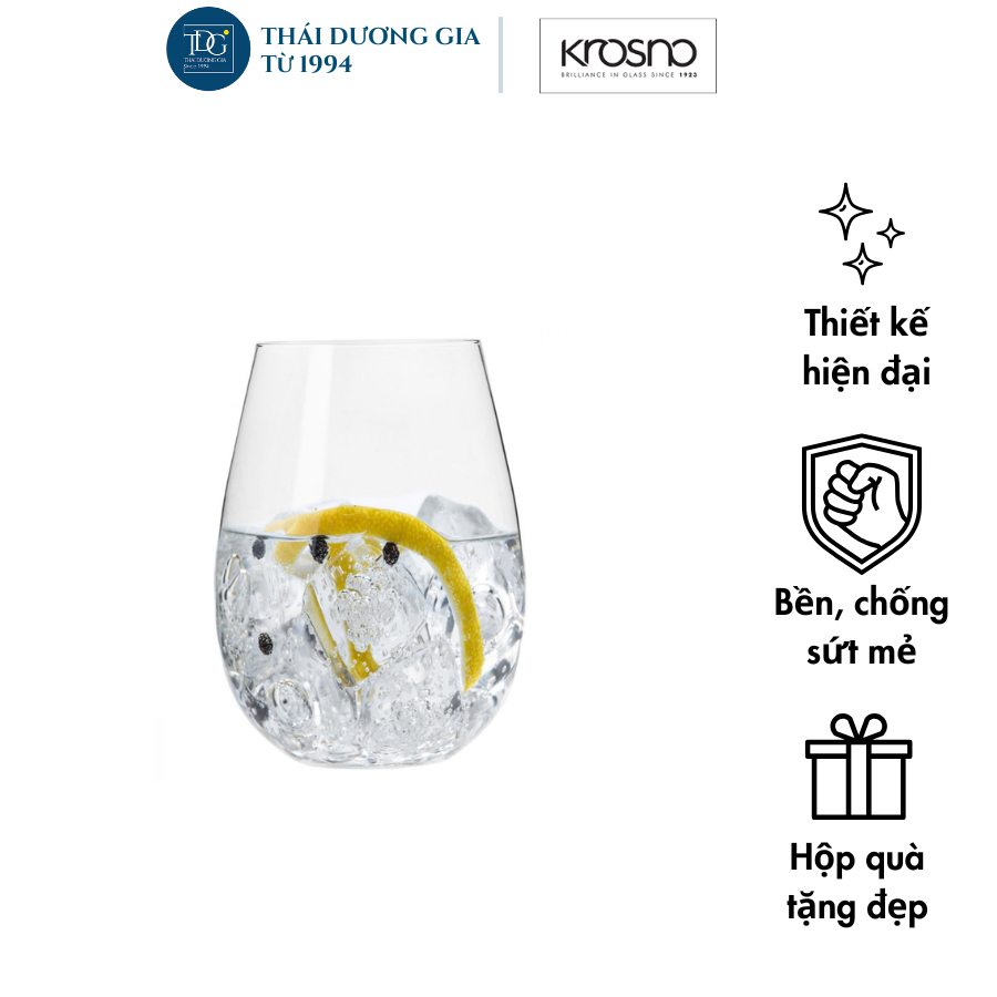 Bộ 6 cốc, ly bầu cao 500ml HARMONY Ba Lan Krosno-795218