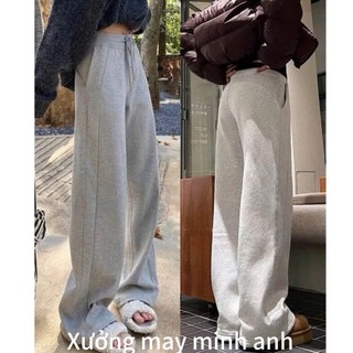 Quần Ống Rộng Nỉ LOẠI 1 Mẫu Mới Dày Dặn Mặc Ấm, Gân Mông Tôn Dáng Phong Cách Trẻ Trung Năng Động MA708