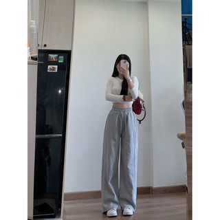 Quần Ống Rộng Nỉ LOẠI 1 Mẫu Mới Dày Dặn Mặc Ấm, Gân Mông Tôn Dáng Phong Cách Trẻ Trung Năng Động MA708