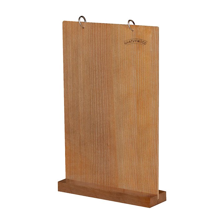 Standee để bàn bằng gỗ Sồi, Bảng menu để bàn cao cấp A4-NV4103