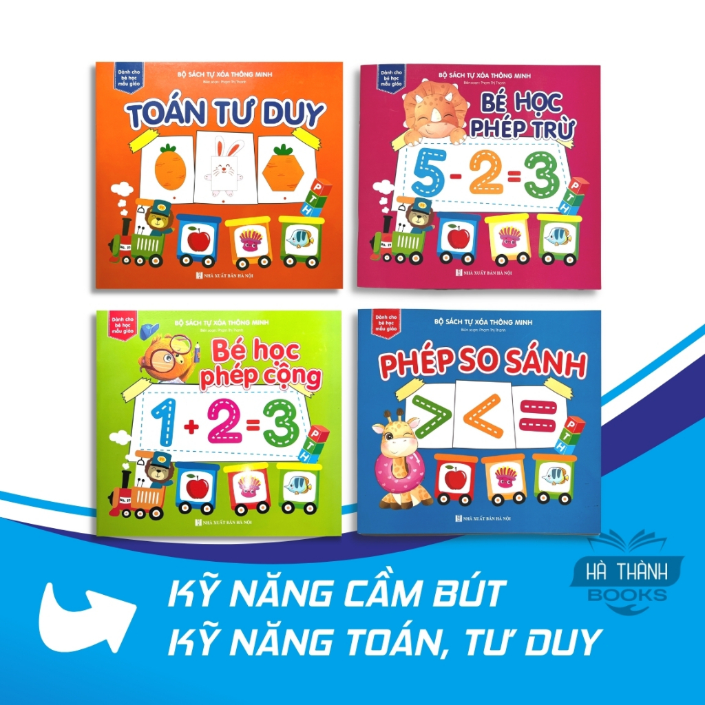 Sách Tự Xoá Thông Minh Cho Bé (Bộ 4 Cuốn Bé Học Toán)
