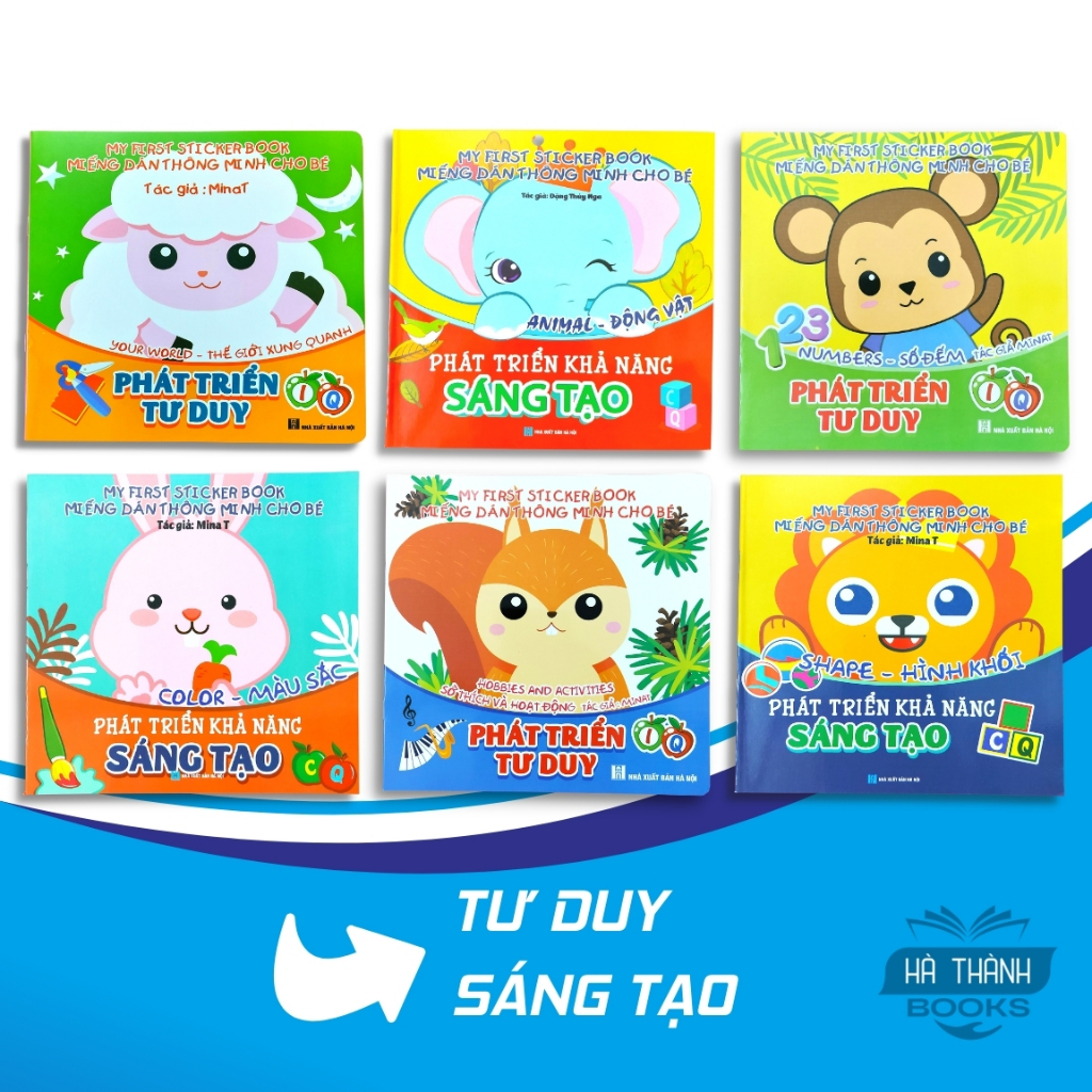 Sách Miếng Bóc Dán Thông Minh (Bộ 6 Cuốn Stickers Thần Kỳ Cho Bé Từ 2 - 6 Tuổi)