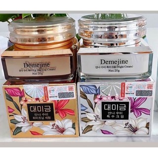 Combo Kem Dưỡng Demejine Ngày và Đêm 20g tem HP. Ngừa Nám Trắng Da
