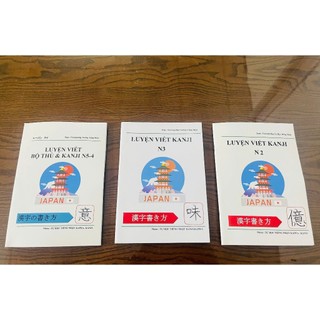COMBO - SỔ LUYỆN VIẾT BỘ THỦ -N5 -N4  - N3 -N2