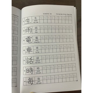 COMBO - SỔ LUYỆN VIẾT BỘ THỦ -N5 -N4  - N3 -N2